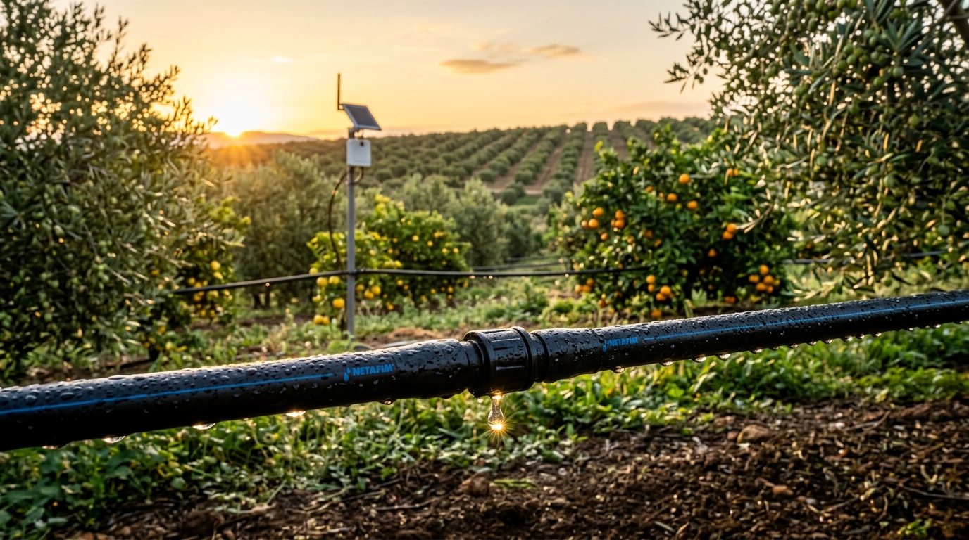 Quantara precision drip irrigation in field